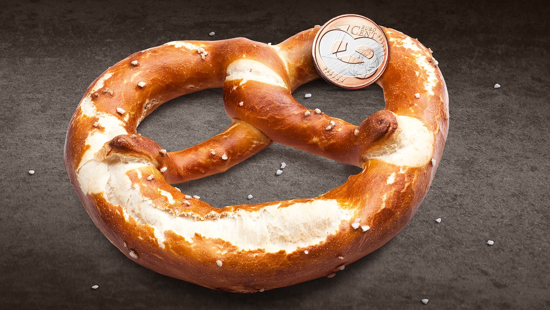 Breze mit Centstück