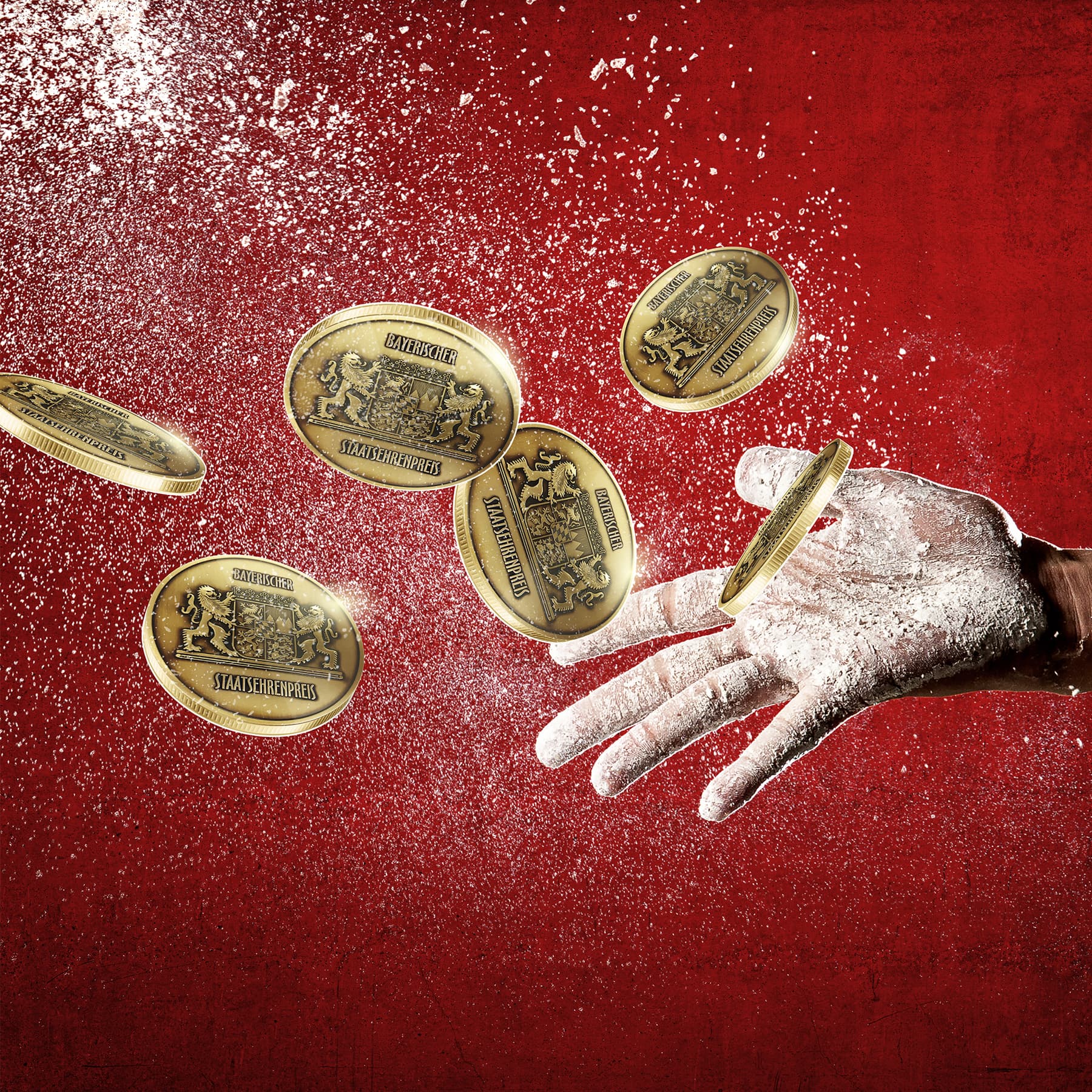 Hand voller Medallien